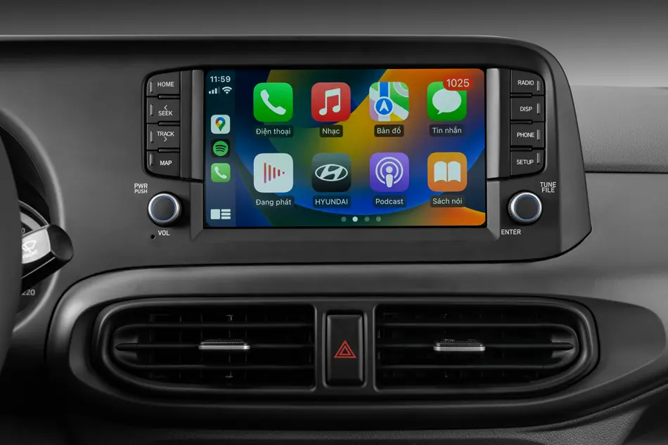 Màn hình giải trí 8 inch có kết nối Apple Carplay & Android Auto có dây